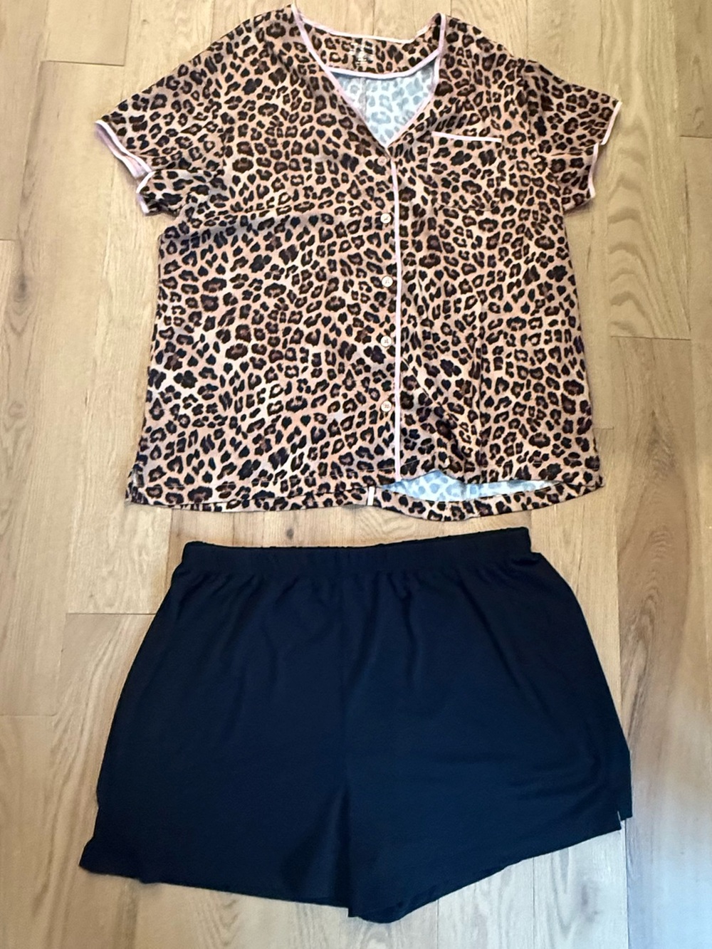 Suummersalt Leooard Print Satin Sleep Set Sz M/L